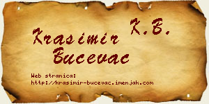 Krasimir Bučevac vizit kartica